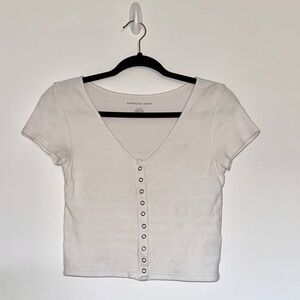 American Eagle Outfitters White Crop Top